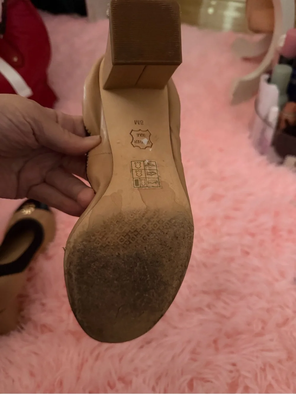 Tory Burch Beige Leather Jolie Heels